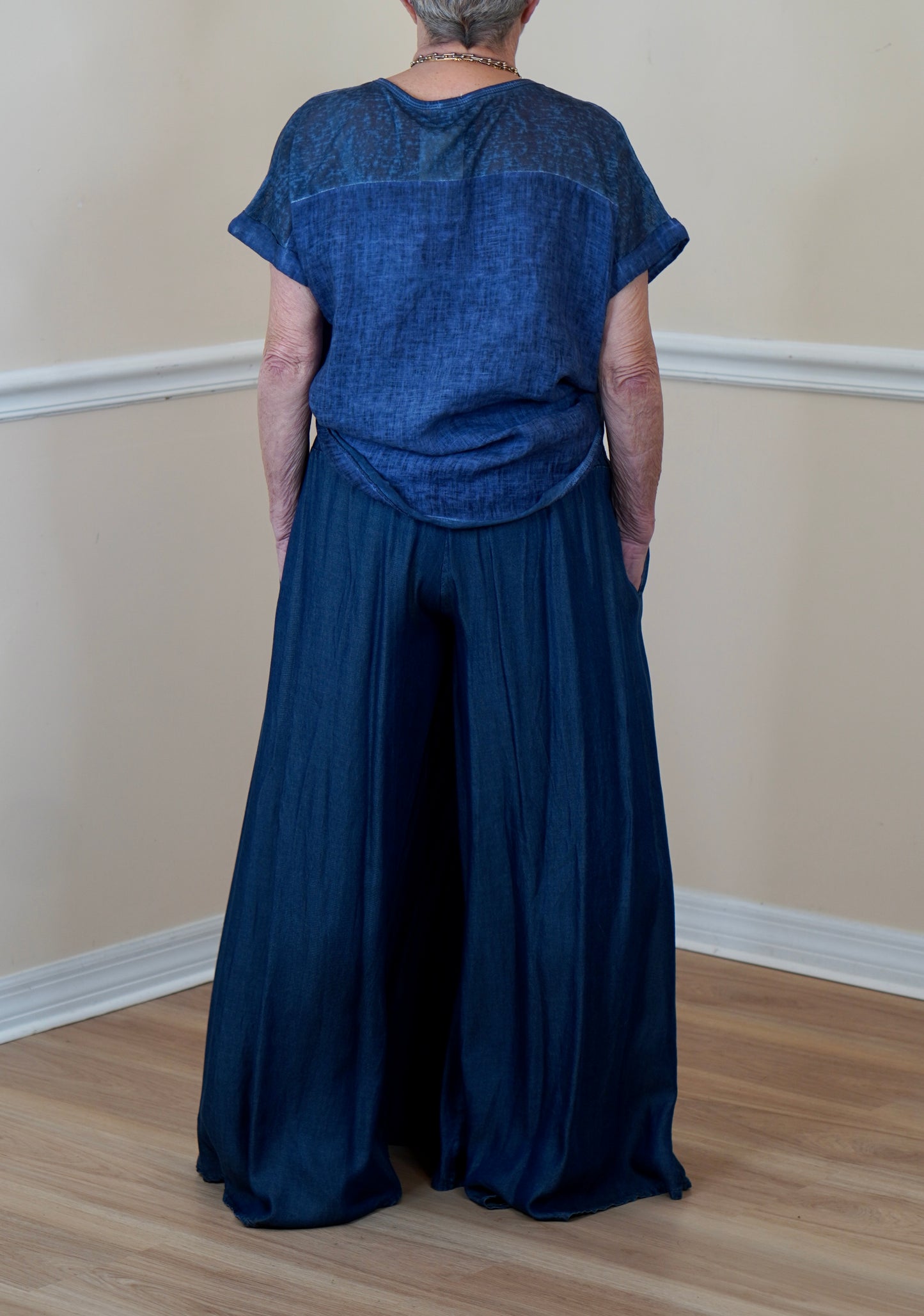 Denim Blue Ultra-Wide Pants